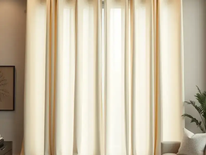 Custom handcrafted curtains in a modern living room setting